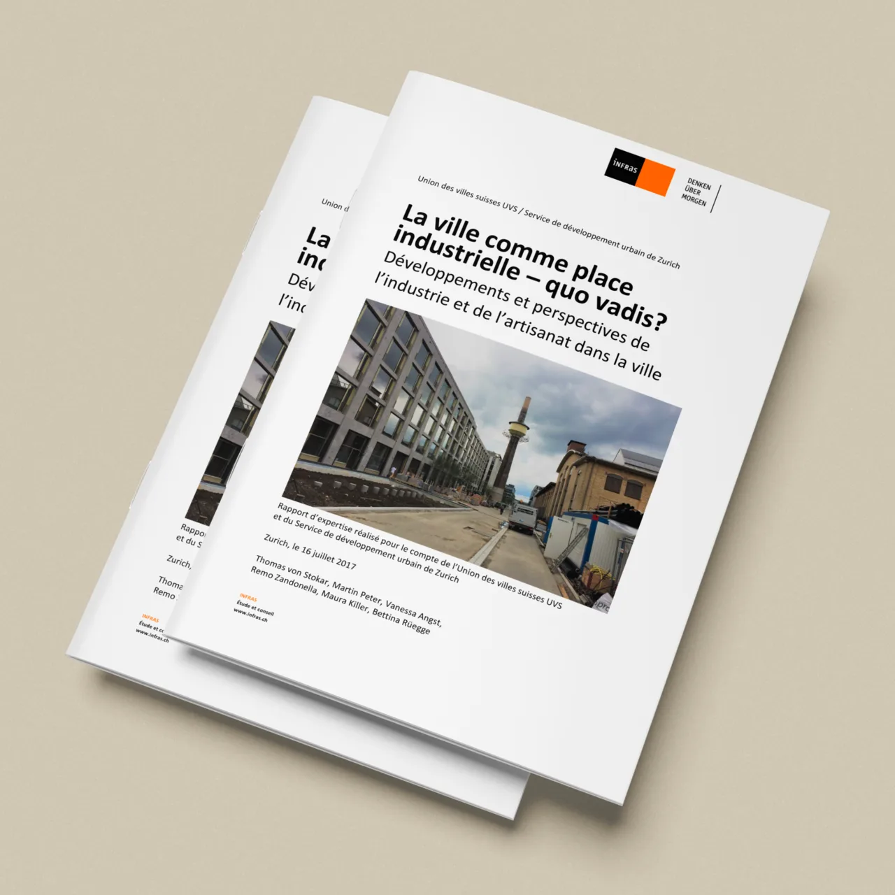 Rapport « La ville comme place industrielle – quo vadis ? » de l'Union des villes suisses