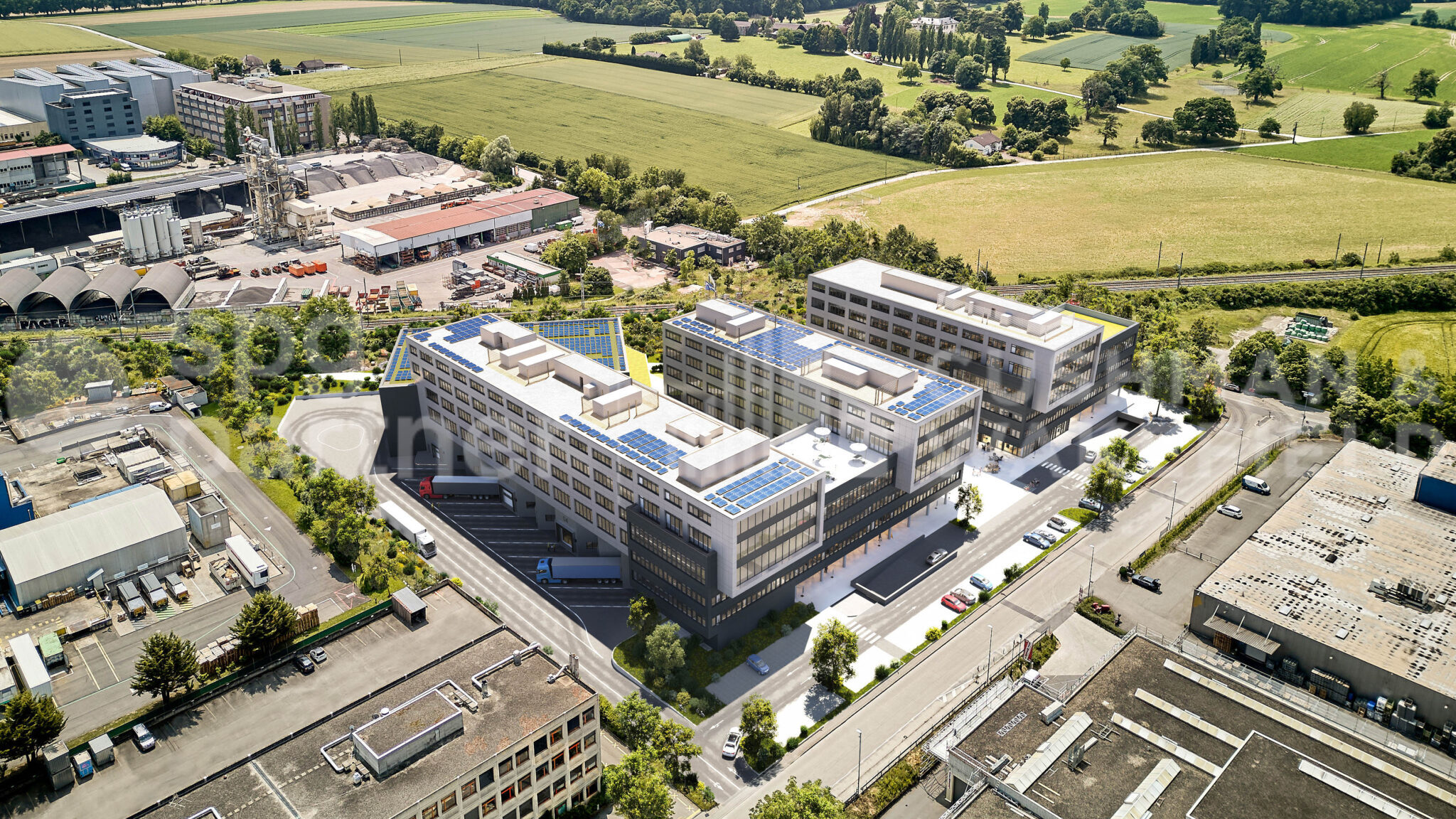 Atelier à louer – 8000 m² – ZIMEYSA – Pré-Bouvier 31 – Satigny