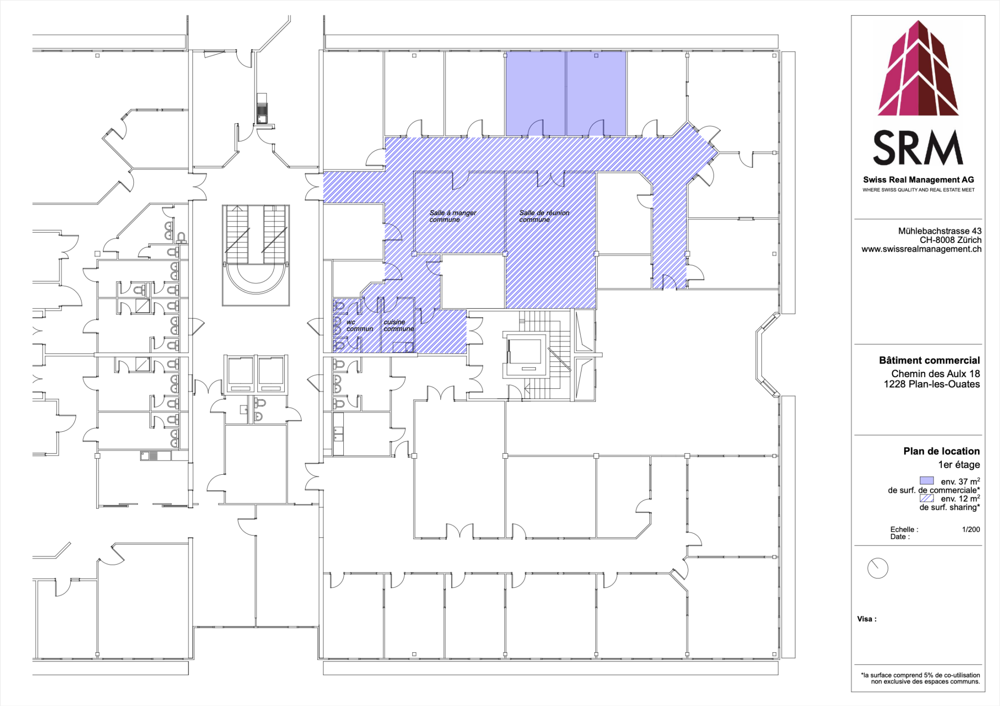 Atelier à louer – 49 m² – ZIPLO – Aulx 18 – Plan-Les-Ouates