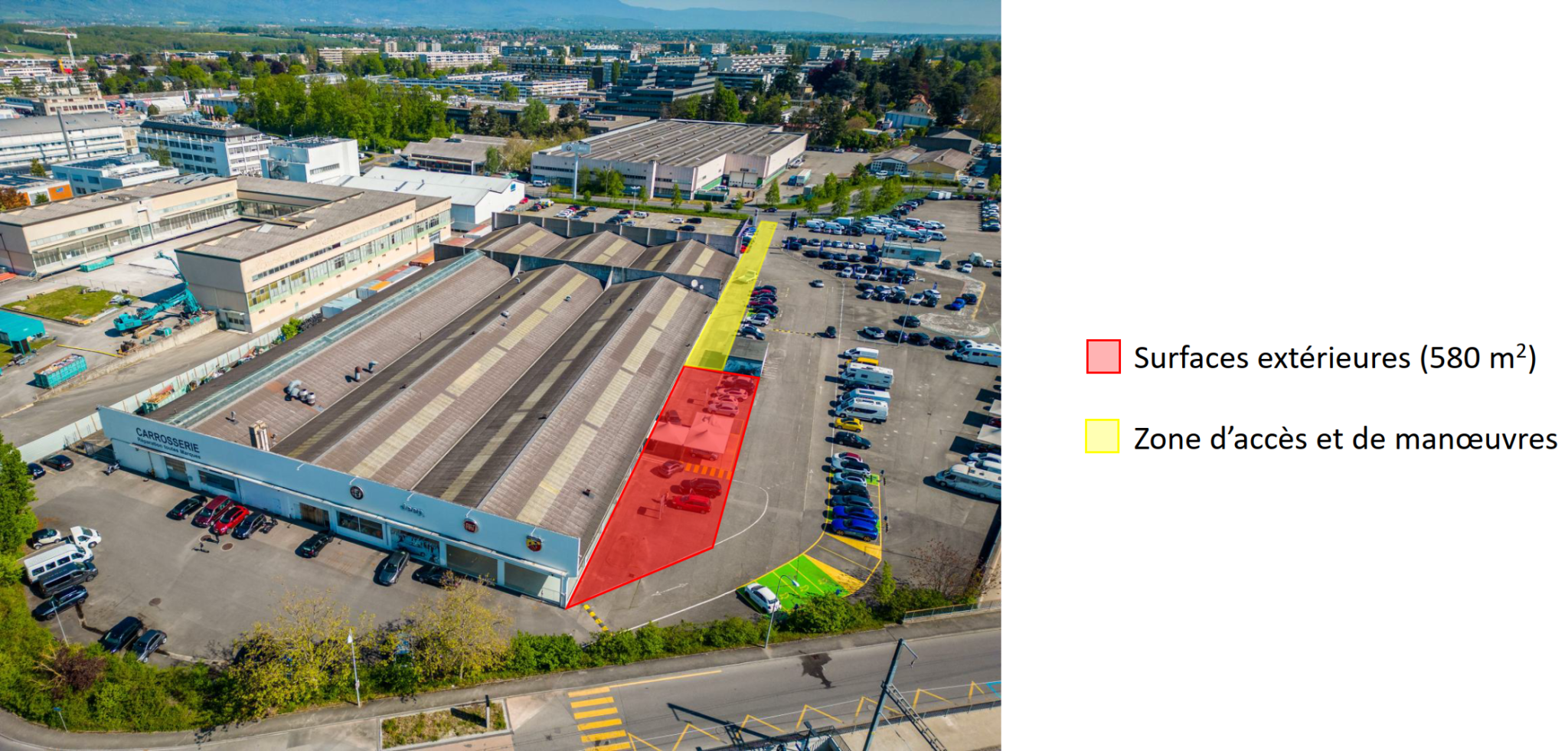 Dépôt intérieur à louer – 1280 m² – ZODIM – Voituriers 15 – Meyrin